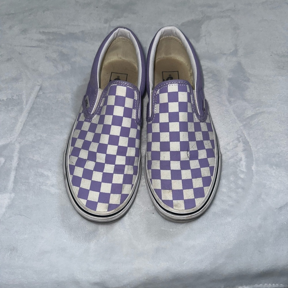 PURPLE CHECKERED VANS